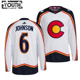Dresovi Colorado Avalanche Erik Johnson 6 Adidas 2022-23 Reverse Retro 2.0 Bijela Authentic - Dječji